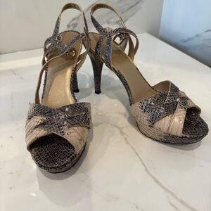 Stuart Weitzman Snakeskin Patterned Heels